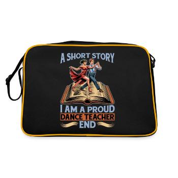 Dance Teacher A Short Story I Am A Choreographer - Retro Tasche - Schwarz/Gold - Hinten