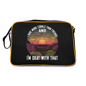 Aquarium Aquarist Coral Fragging - Retro Bag - black/gold - Back