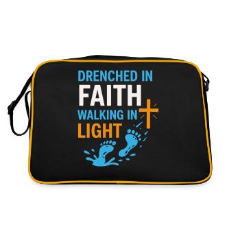 Baptisés dans la foi, marchant dans la lumière - Sac Retro - noir/or - Dos