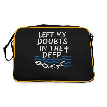 Lies Meine Zweifel Im Tiefen Getauft - Retro Tasche - Schwarz/Gold - Hinten