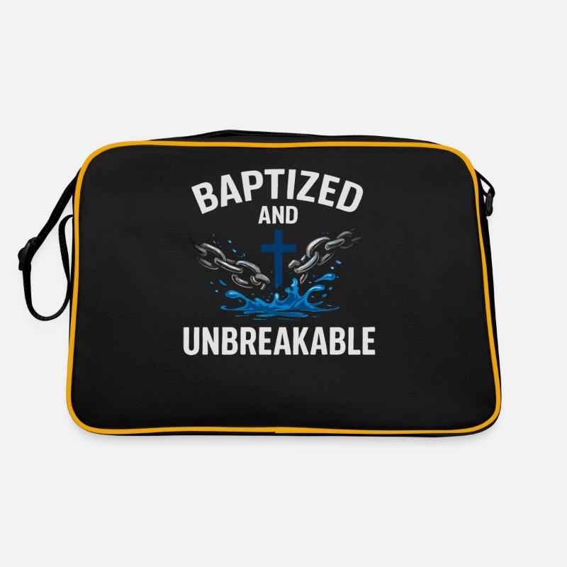 Baptized and unbreakable strength of faith Retro Bag