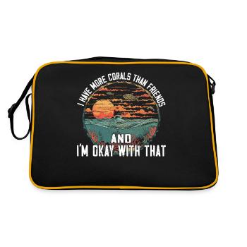 Aquarium Aquarist Coral Fragging - Retro Bag - black/gold - Back