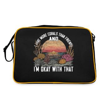 Aquarium Aquarist Coral Fragging - Retro Bag - black/gold - Back
