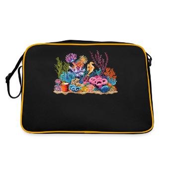 Aquarium Aquarist Coral Fragging - Retro Bag - black/gold - Back