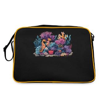 Aquarium Aquarist Coral Fragging - Retro Bag - black/gold - Back