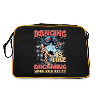 Acro Dance Dancing Is Like Dreaming Gymnastics - Retro Bag - black/gold - Back
