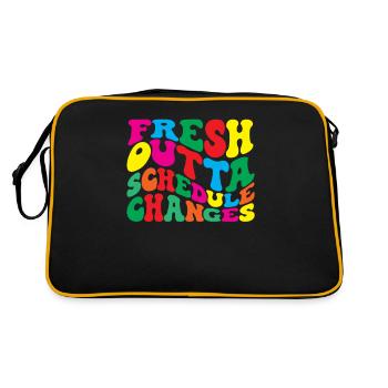 Frisch Aus Stundenplanänderungen Schulberater - Retro Tasche - Schwarz/Gold - Hinten