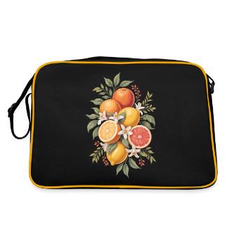 Agrumes Boho Style Vintage Naturel - Sac Retro - noir/or - Dos
