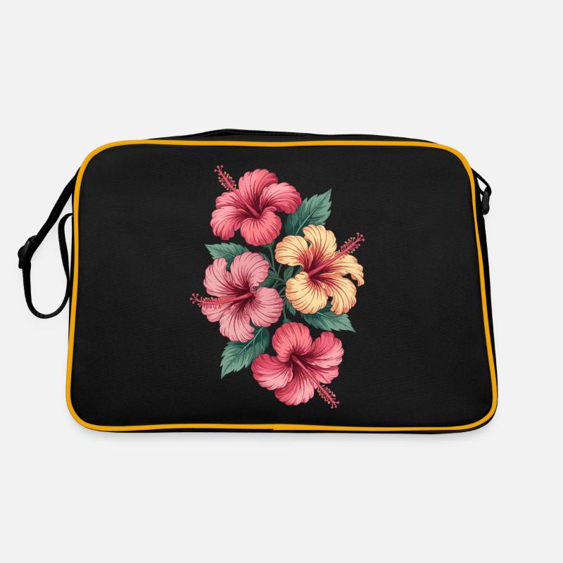 Splendeur des fleurs d’hibiscus tropicales Sac Retro