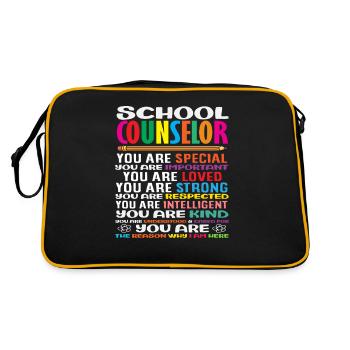 School Counselor You are especially loved - Retro Bag - black/gold - Back