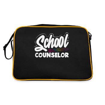 Schulberater Inspiration Bunt - Retro Tasche - Schwarz/Gold - Hinten