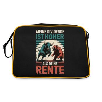 Actions Pension Dividende Bourse - Sac Retro - noir/or - Dos