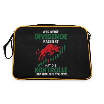 Actions Pension Dividende Bourse - Sac Retro - noir/or - Dos