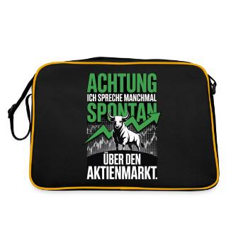 Actions Pension Dividende Bourse - Sac Retro - noir/or - Dos