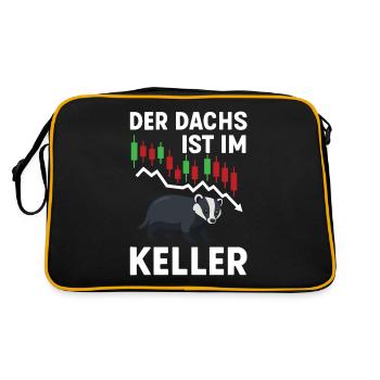 Actions Pension Dividende Bourse - Sac Retro - noir/or - Dos