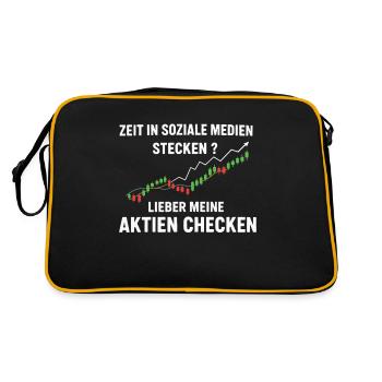 Actions Pension Dividende Bourse - Sac Retro - noir/or - Dos