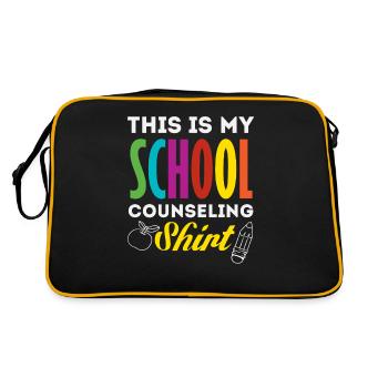 Das Ist Mein Schulberater Shirt - Retro Tasche - Schwarz/Gold - Hinten