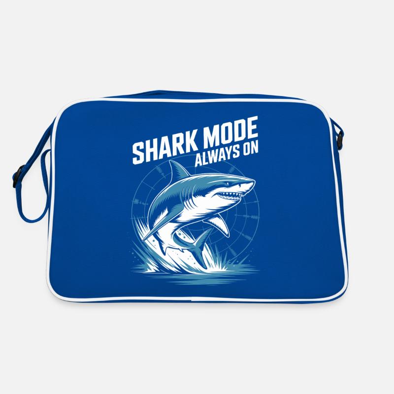Shark Mode Always On Maritimes Design Retro Tasche