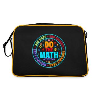 Mathe - Retro Tasche - Schwarz/Gold - Hinten