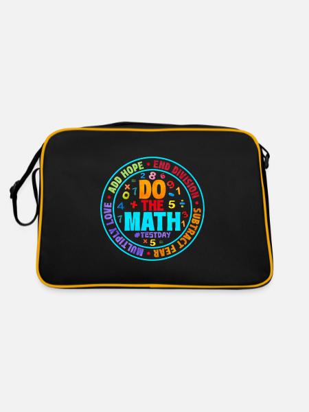 Mathe - Retro Tasche - Schwarz/Gold - Hinten