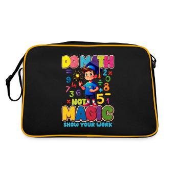 Mathe - Retro Tasche - Schwarz/Gold - Hinten