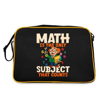 Mathe - Retro Tasche - Schwarz/Gold - Hinten