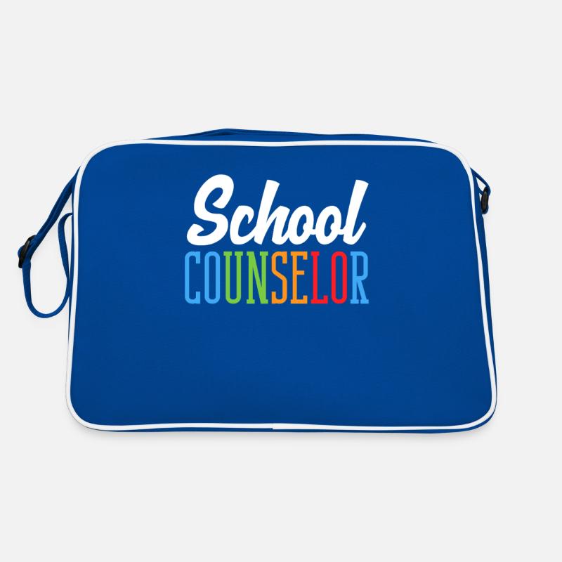 School Counselor Colorful Design Retro Bag