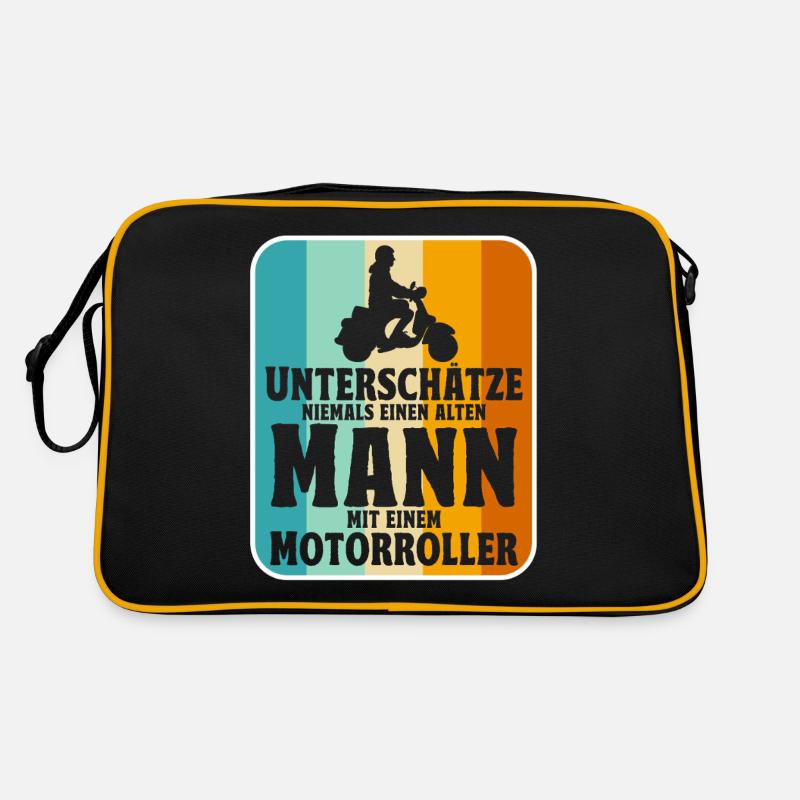 Rollerfahrer Geschenke Motorroller Scooter Retro Tasche