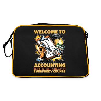 Comptabilité Bienvenue à la comptabilité Le comptable - Sac Retro - noir/or - Dos