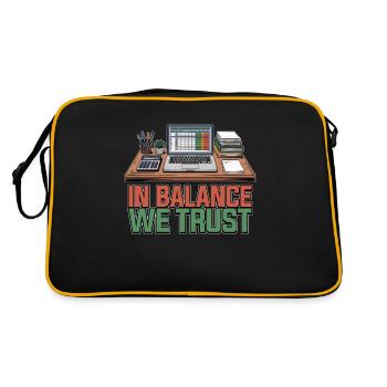 Accounting In Balance We Trust Loves Data Analysis - Retro Bag - black/gold - Back