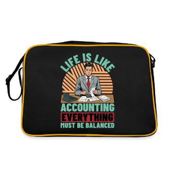 La vie est comme la comptabilité, la comptabilité aime la finance - Sac Retro - noir/or - Dos