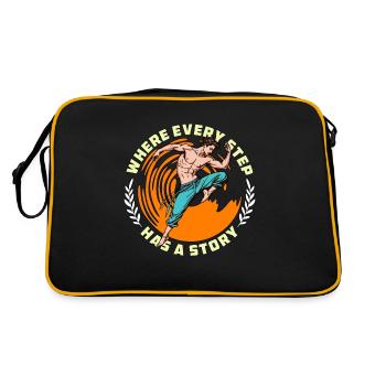 Dance Teacher Where Every Step Has Choreography - Retro Bag - black/gold - Back