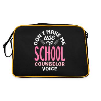 Benutze Nicht Meine Schulberater Stimme - Retro Tasche - Schwarz/Gold - Hinten