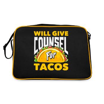 Un conseiller scolaire donne des conseils pour les tacos - Sac Retro - noir/or - Dos