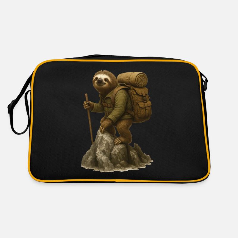 Faultier Wandern Retro Tasche