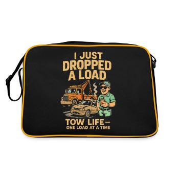 Ich habe gerade eine Last abgeworfen Leben eine - Retro Tasche - Schwarz/Gold - Hinten