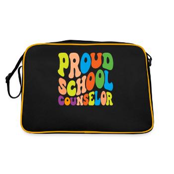 Stolzer Schulberater Inspiration - Retro Tasche - Schwarz/Gold - Hinten