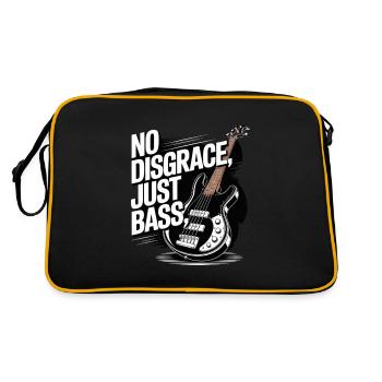Keine Schande, nur Bass - Retro Tasche - Schwarz/Gold - Hinten