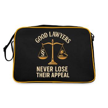 Gute Anwälte verlieren nie ihre Anziehungskraft - Retro Tasche - Schwarz/Gold - Hinten