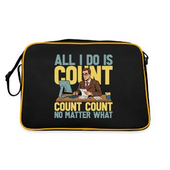 Accounting All I Do Is Count Count Data Analysis - Retro Bag - black/gold - Back