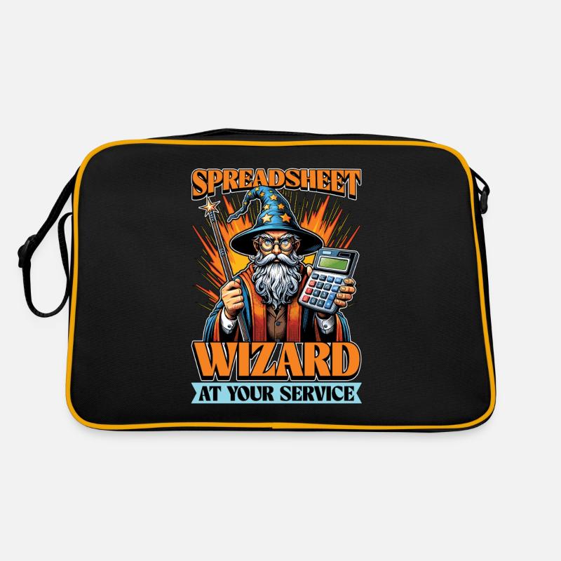 Accounting Spreadsheet Wizard Bookkeeper Auditor Retro Bag