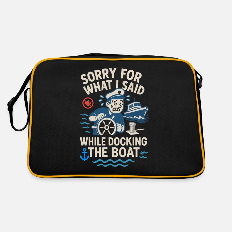 Tut mir leid, was ich beim Anlegen des Bootes Retro Tasche