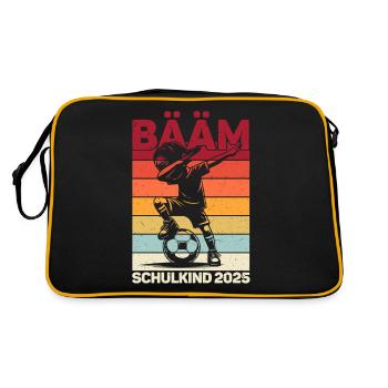 Enrollment Back to School Boys Schoolchild 2025 - Retro Bag - black/gold - Back