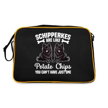 Les Schipperkes sont comme des chips que vous - Sac Retro - noir/or - Dos