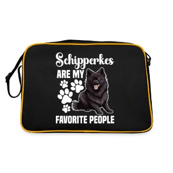 Les Schipperkes sont mes personnes préférées - Sac Retro - noir/or - Dos
