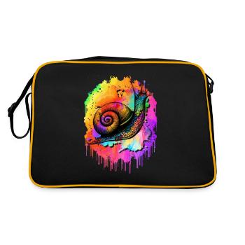 Schnecke - Retro Tasche - Schwarz/Gold - Hinten
