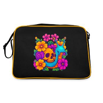 Schnecke - Retro Tasche - Schwarz/Gold - Hinten