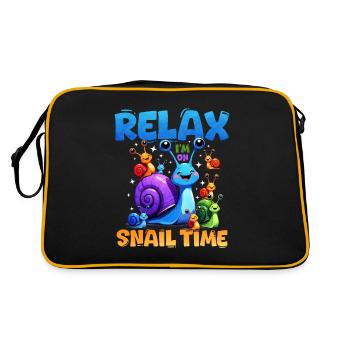 Schnecke - Retro Tasche - Schwarz/Gold - Hinten