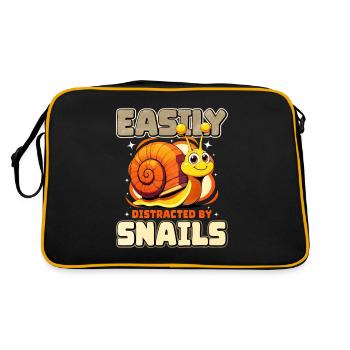 Schnecke - Retro Tasche - Schwarz/Gold - Hinten