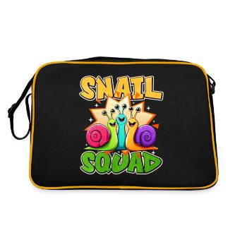 Schnecke - Retro Tasche - Schwarz/Gold - Hinten